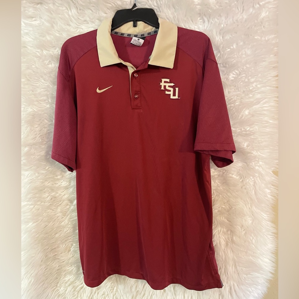 FSU Seminoles Nike Dri-Fit Men’s Short Sleeve Polo Shirt. Size XL